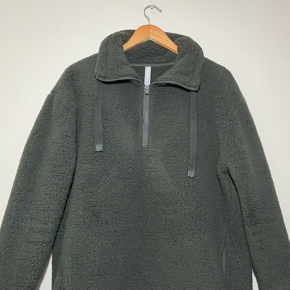 Athleta Talus Sherpa Half Zip Pullover Sweatshirt - Picture 2 of 7